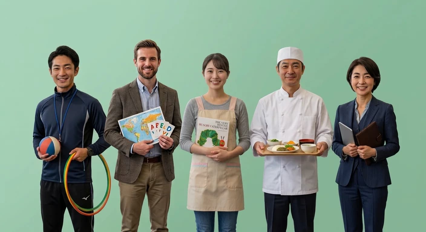 保育・調理・オフィスなど様々な職種のスタッフ